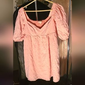 Wayf Pink puffsleeve mini dress. Size S